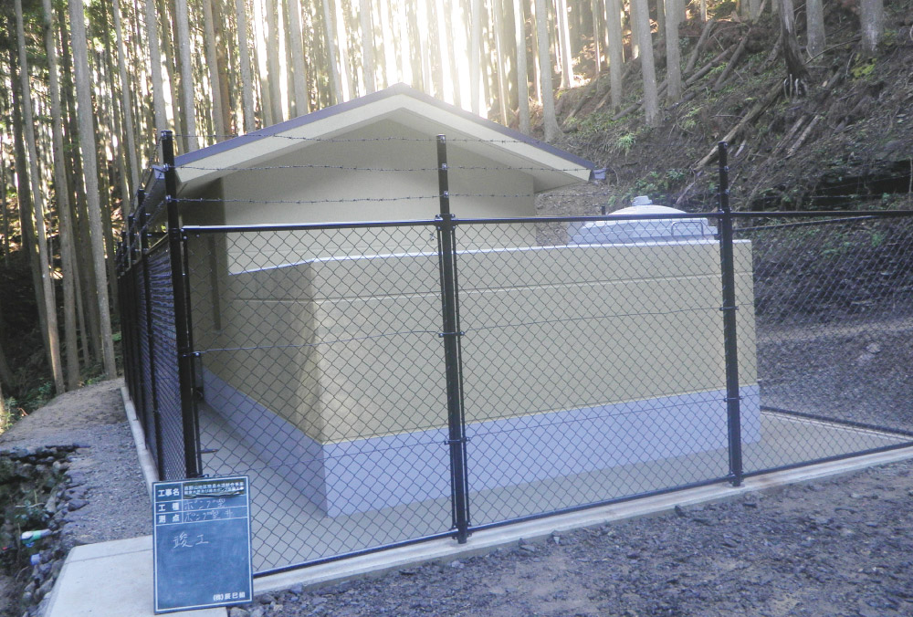 吉野山地区簡易水道統合事業 岩倉水源及び導水ポンプ所築造工事